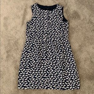 J. Crew dark blue heart dress size 4